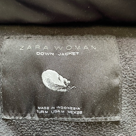 ❌Zara Navy Blue Puffer Jacket w Faux Fur Hood - Picture 4 of 6